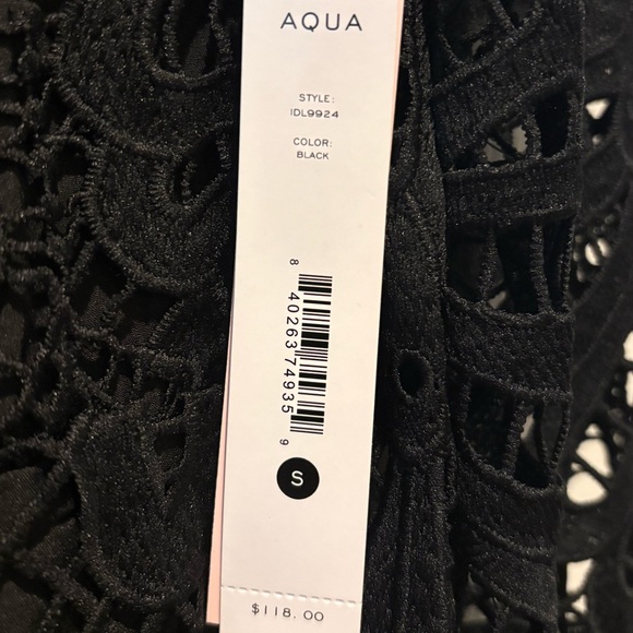 Aqua Black Lace Mini Dress - Picture 3 of 3